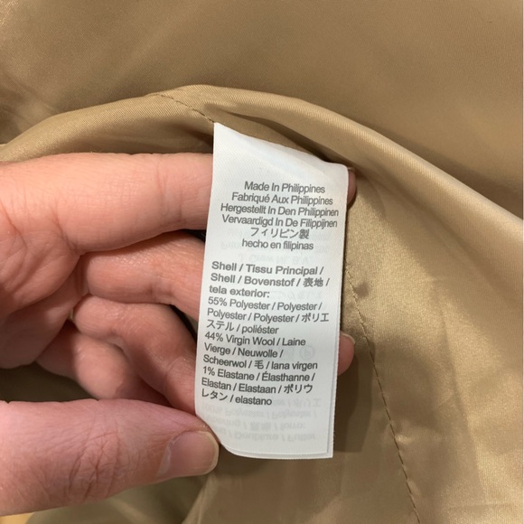 J. Crew Willa Women’s Wool Blend Camel Colored One Button Blazer Size 12 Chic - Picture 9 of 16